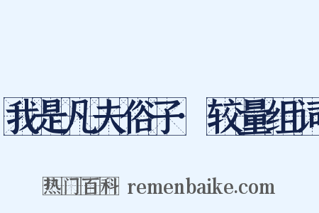 我是凡夫俗子·较量组词是什么意思的图片